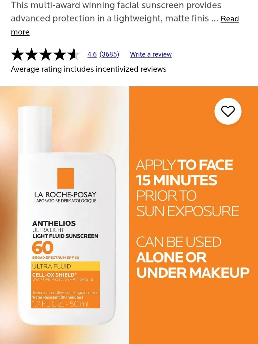 La Roche Posay anthelios ultra